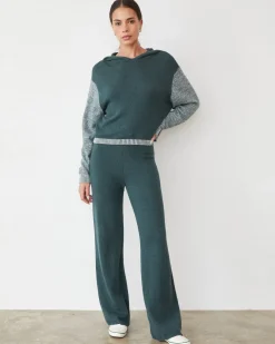 MONROW Organic Cotton Cashmere Hooded Sweater SEAMOSS Cheap